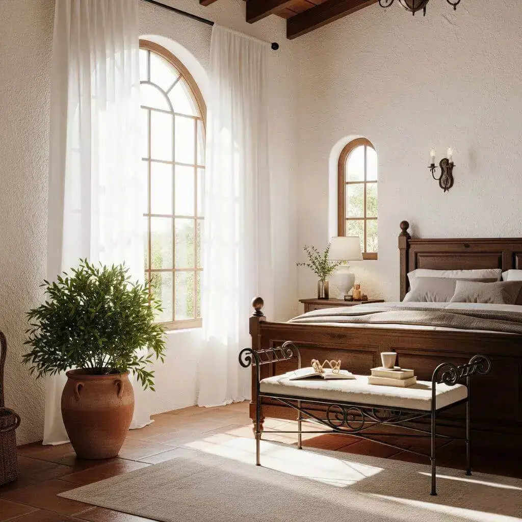 15 Powerful Spanish Bedroom Ideas to Spice Up Your Space 7 Arched Windows or Doorways
