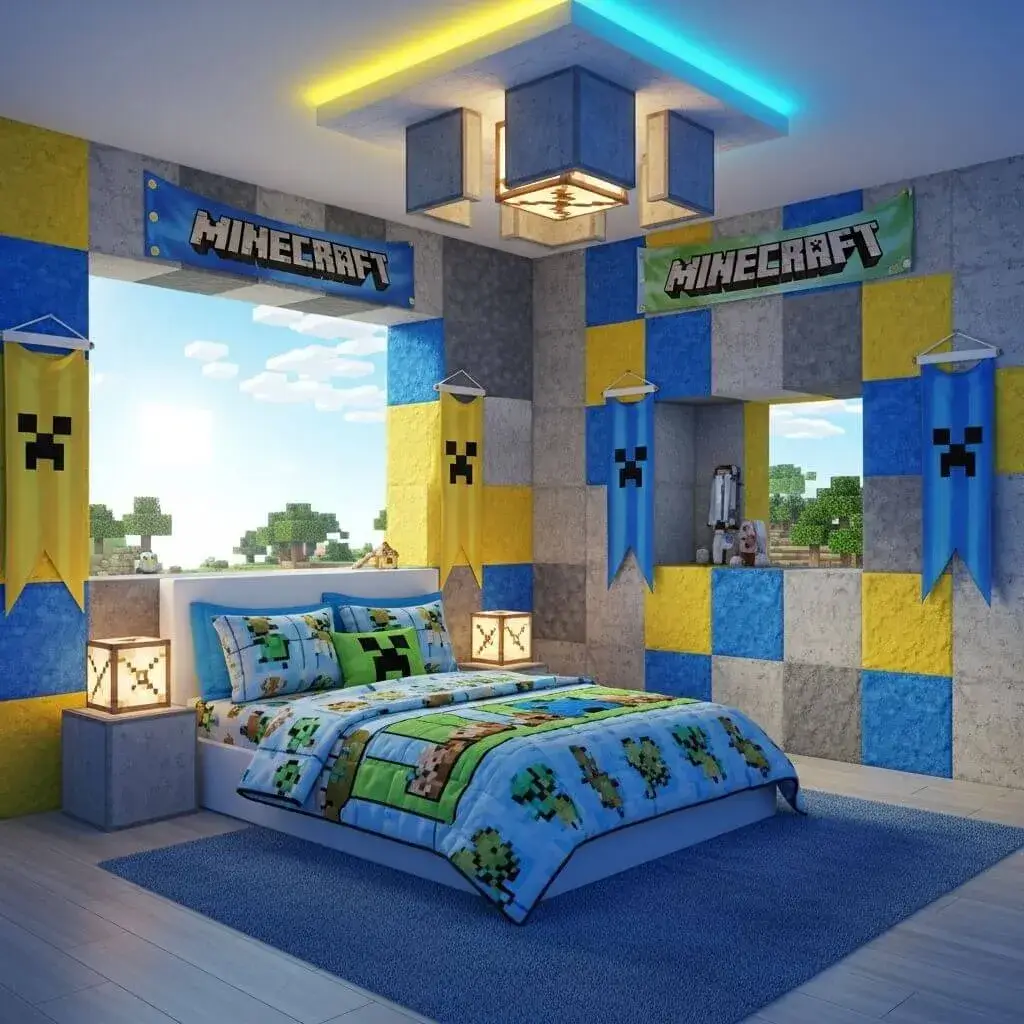25 Powerful Minecraft Bedroom Ideas to Transform Your Blocky World 24 Color-Themed Minecraft Rooms (Like Blue and Yellow)