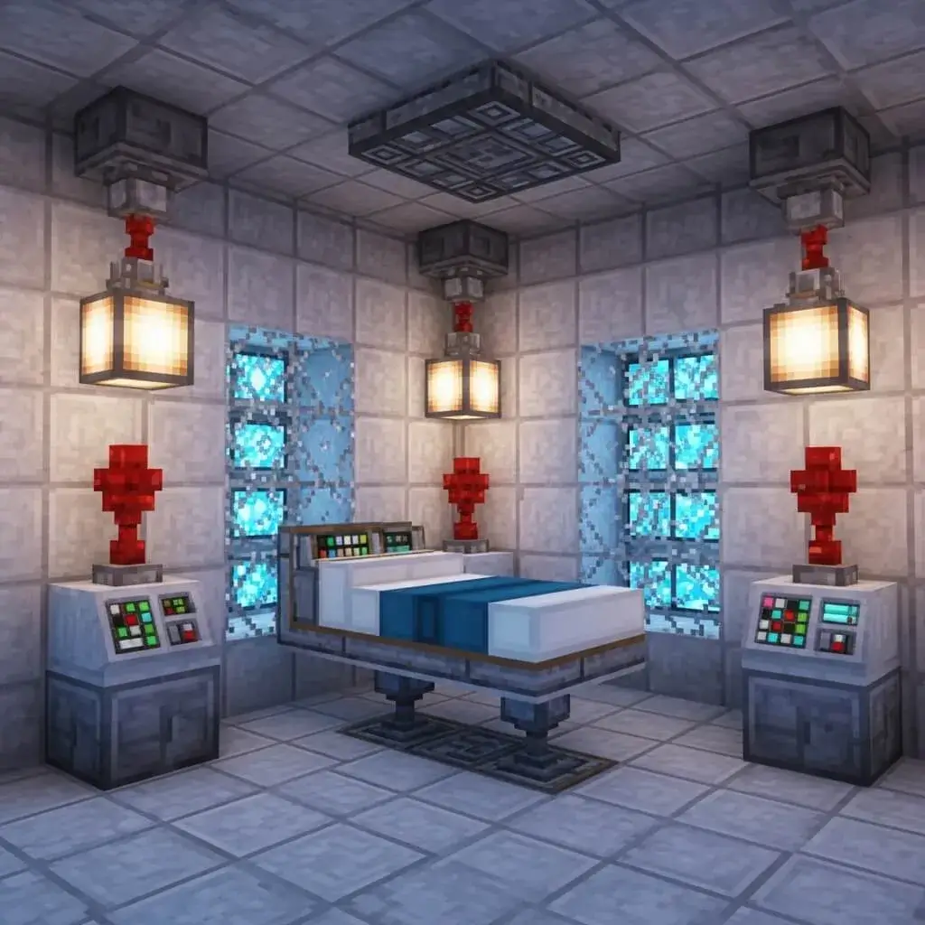 25 Powerful Minecraft Bedroom Ideas to Transform Your Blocky World 5 Futuristic Sci-Fi Minecraft Bedroom Designs