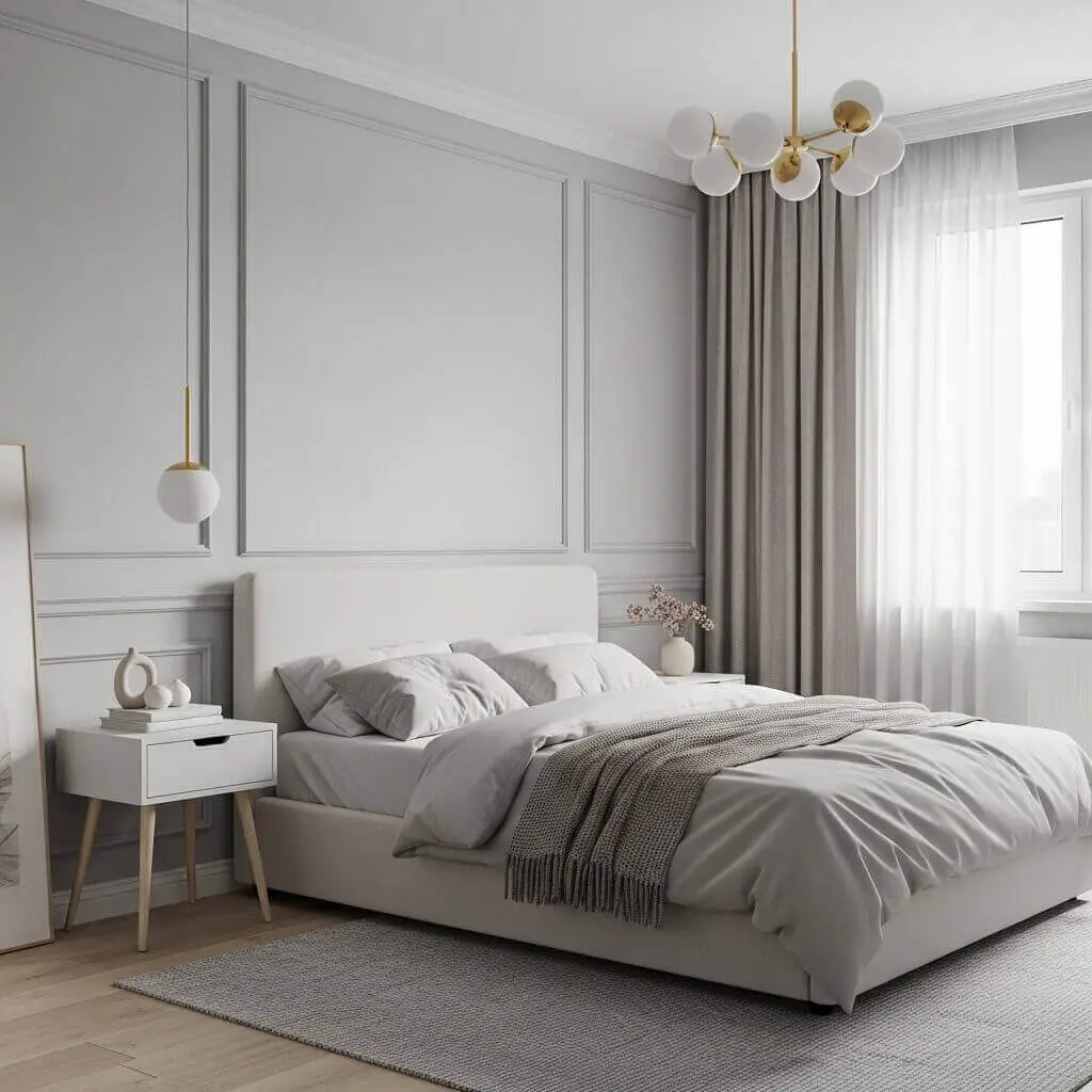 15 Grey and White Bedroom Ideas: A Cozy, Chic Color Duo You’ll Love 9 monochrome-grey-and-white-bedroom