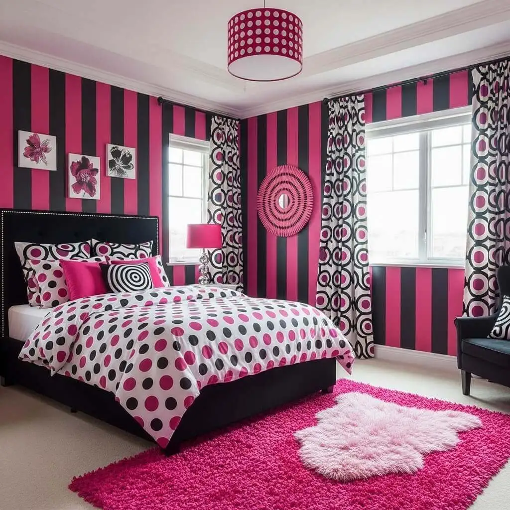 18 Hot Pink and Black Bedroom Ideas That Are Bold & Beautiful 4 black and hot pink bedroom ideas