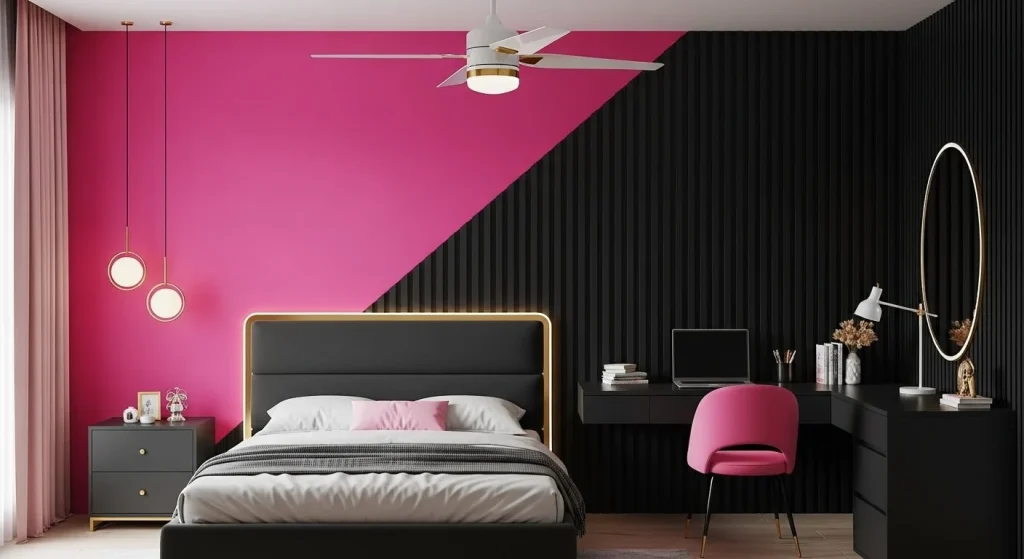 18 Hot Pink and Black Bedroom Ideas That Are Bold & Beautiful 1 hot pink and black bedroom ideas