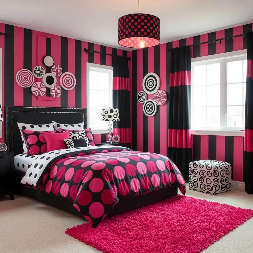 18 Hot Pink and Black Bedroom Ideas That Are Bold & Beautiful 7 hot pink and black bedroom ideas