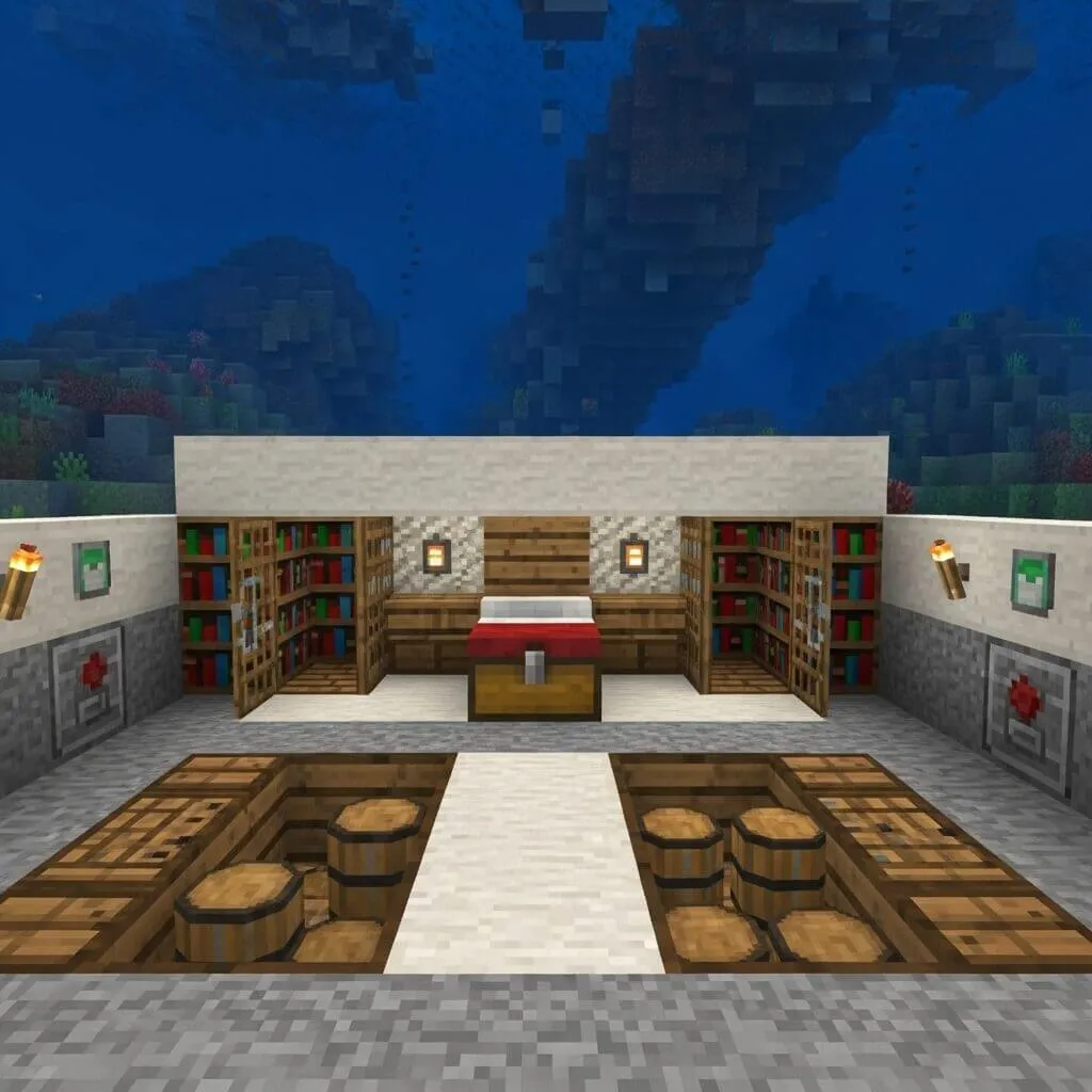 25 Powerful Minecraft Bedroom Ideas to Transform Your Blocky World 14 Minecraft Bedroom with Secret Storage Compartments