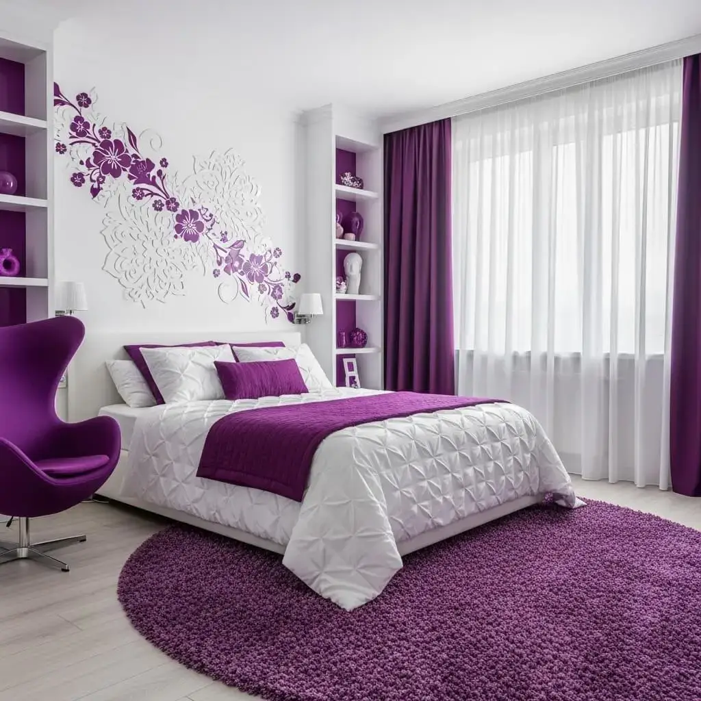 20+ Purple Bedroom Ideas That'll Make You Want to Redecorate Now 10 Minimalist Purple Bedroom
