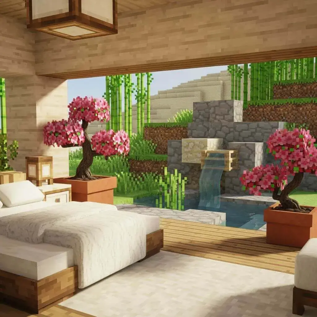 25 Powerful Minecraft Bedroom Ideas to Transform Your Blocky World 7 Minimalist Zen Bedroom Design Minecraft Fans Will Love