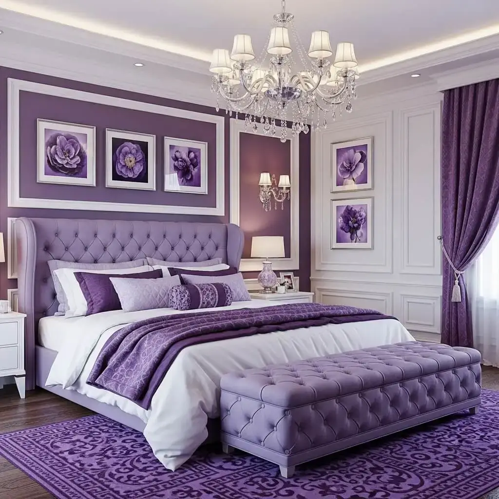 20+ Purple Bedroom Ideas That'll Make You Want to Redecorate Now 12 Monochromatic Purple Magic