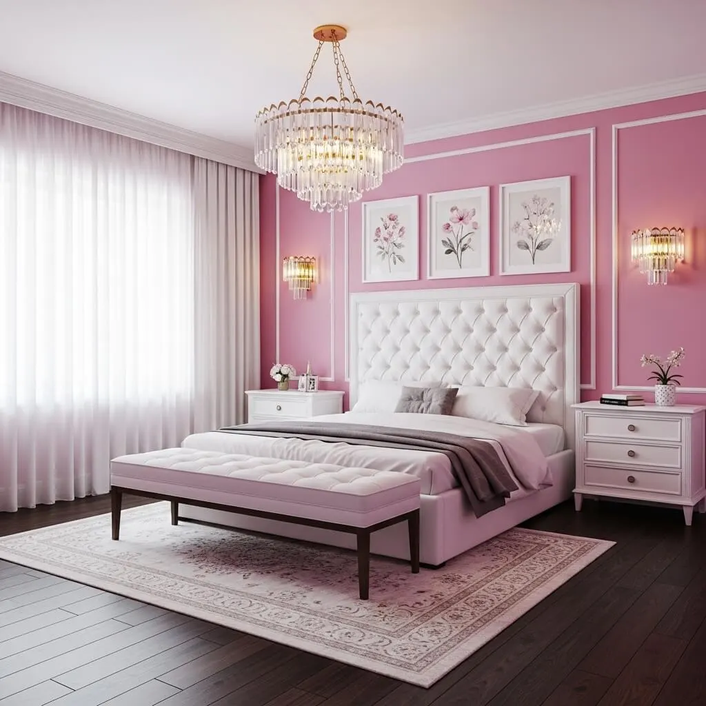 23 Gorgeous Pink and White Bedroom Ideas to Transform Your Space 19 pink and white bedroom ideas 21