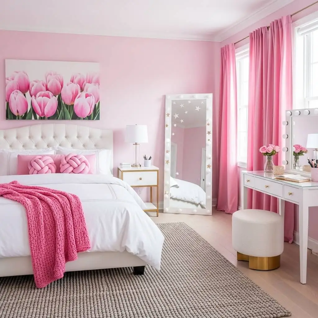 23 Gorgeous Pink and White Bedroom Ideas to Transform Your Space 15 pink and white bedroom ideas 3
