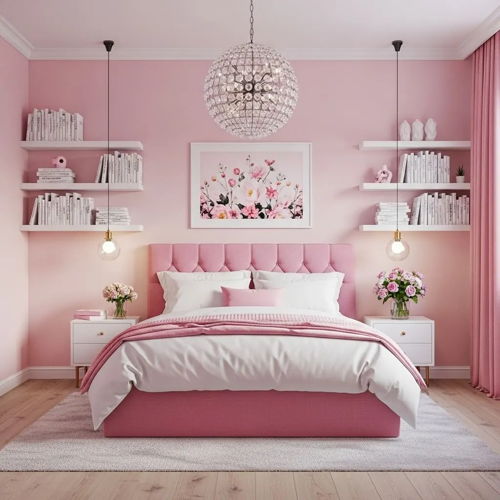 23 Gorgeous Pink and White Bedroom Ideas to Transform Your Space 10 pink and white bedroom ideas 6