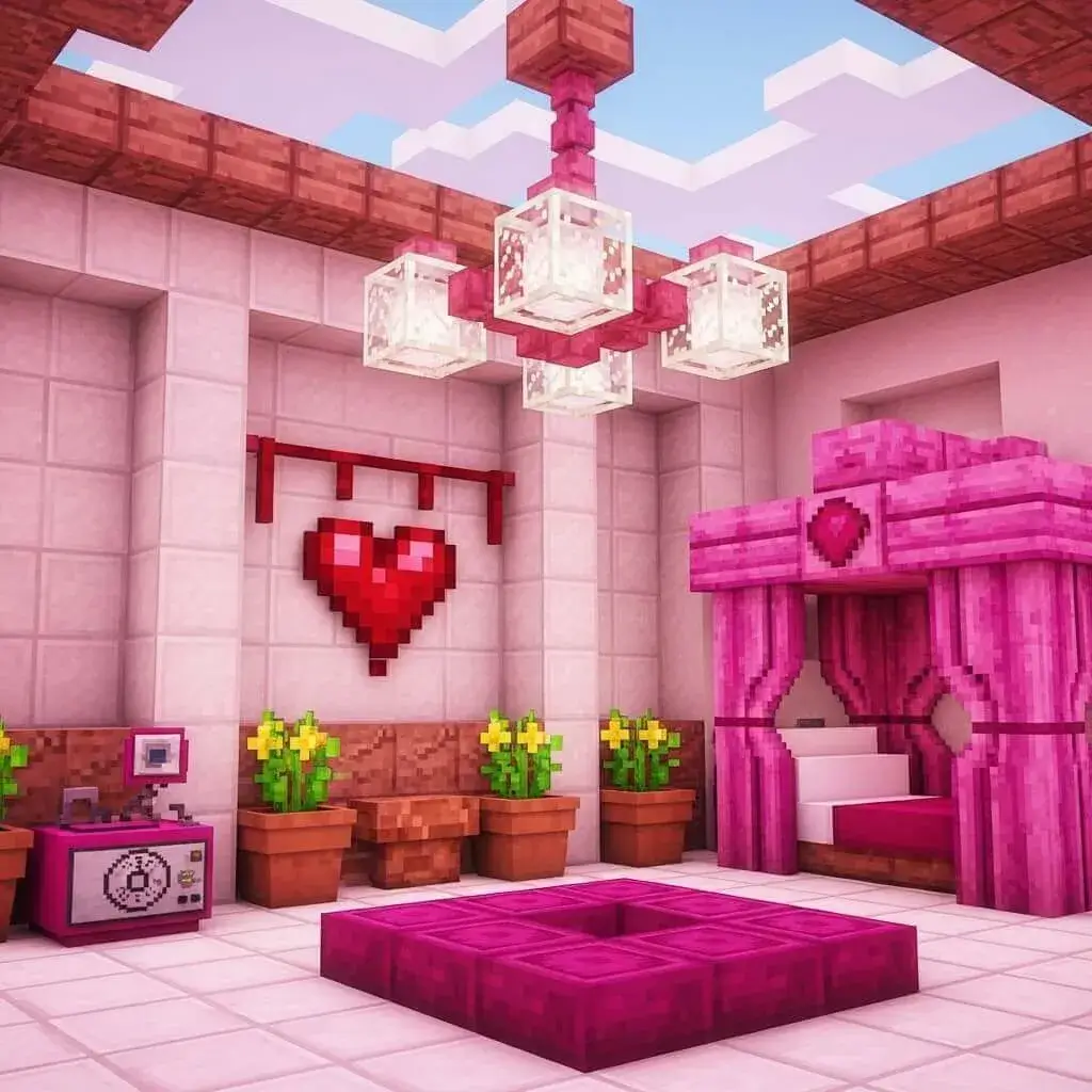 25 Powerful Minecraft Bedroom Ideas to Transform Your Blocky World 4 Pink Princess Minecraft Bedroom Ideas for Dreamy Feels