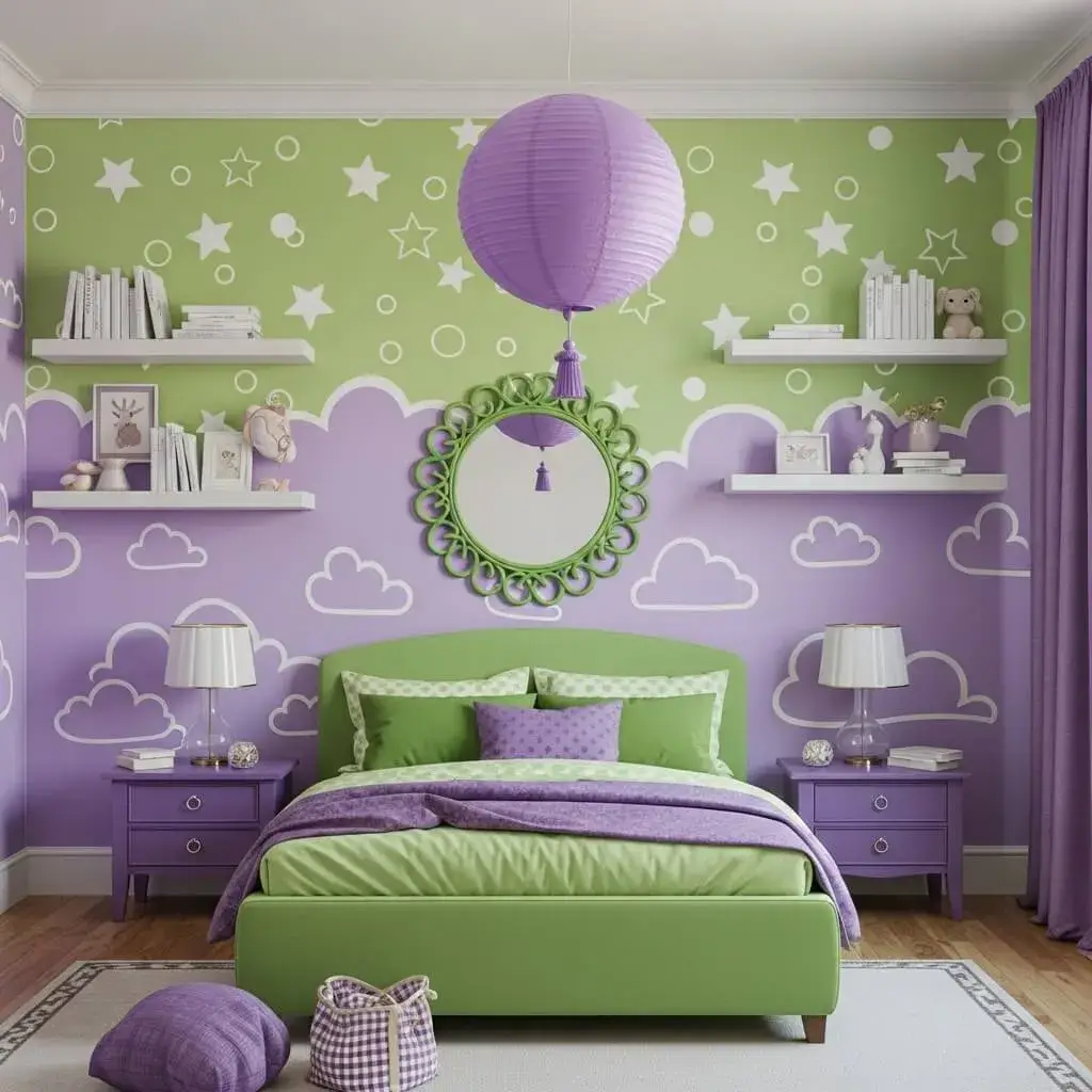 20 Powerful Purple and Green Bedroom Ideas to Refresh Your Space 11 Purple and Green Kids Bedroom Ideas