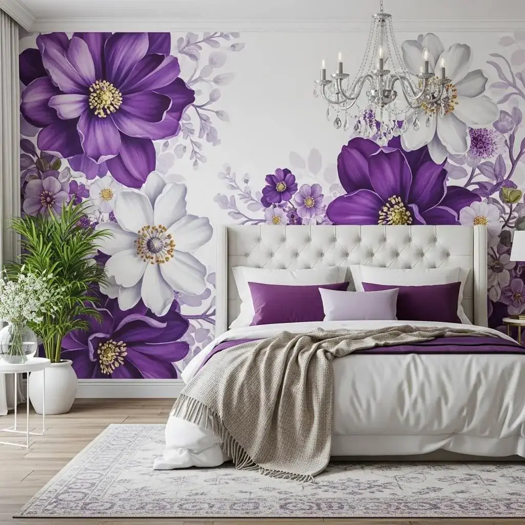 20+ Purple Bedroom Ideas That'll Make You Want to Redecorate Now 8 Purple Ombre Walls for Artistic Flair
