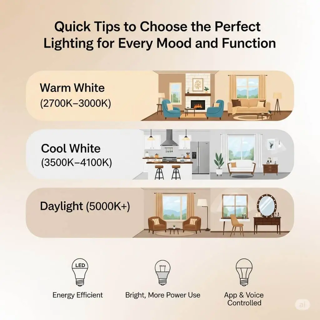 Quick Tips to Choose the perfect Lighting for Every Mood and Function