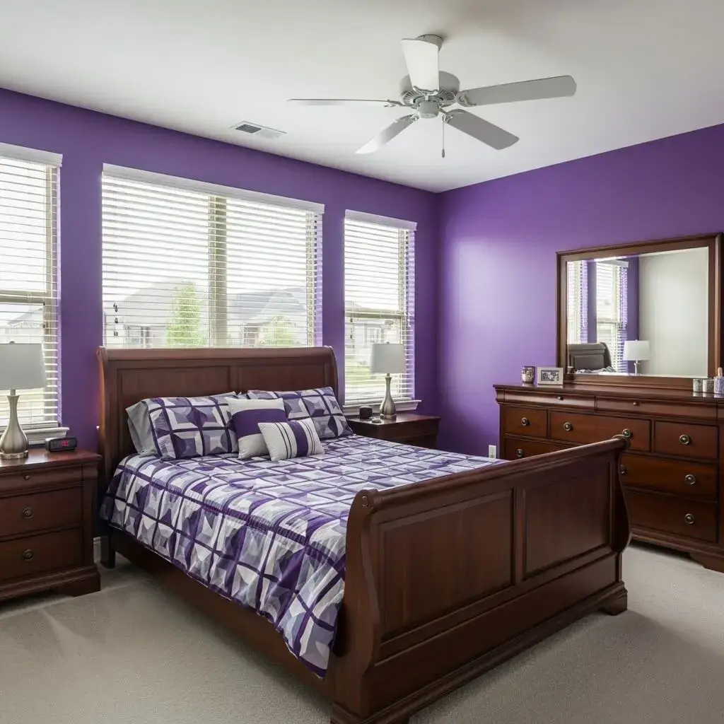 20+ Purple Bedroom Ideas That'll Make You Want to Redecorate Now 15 Rustic Purple Farmhouse Feel