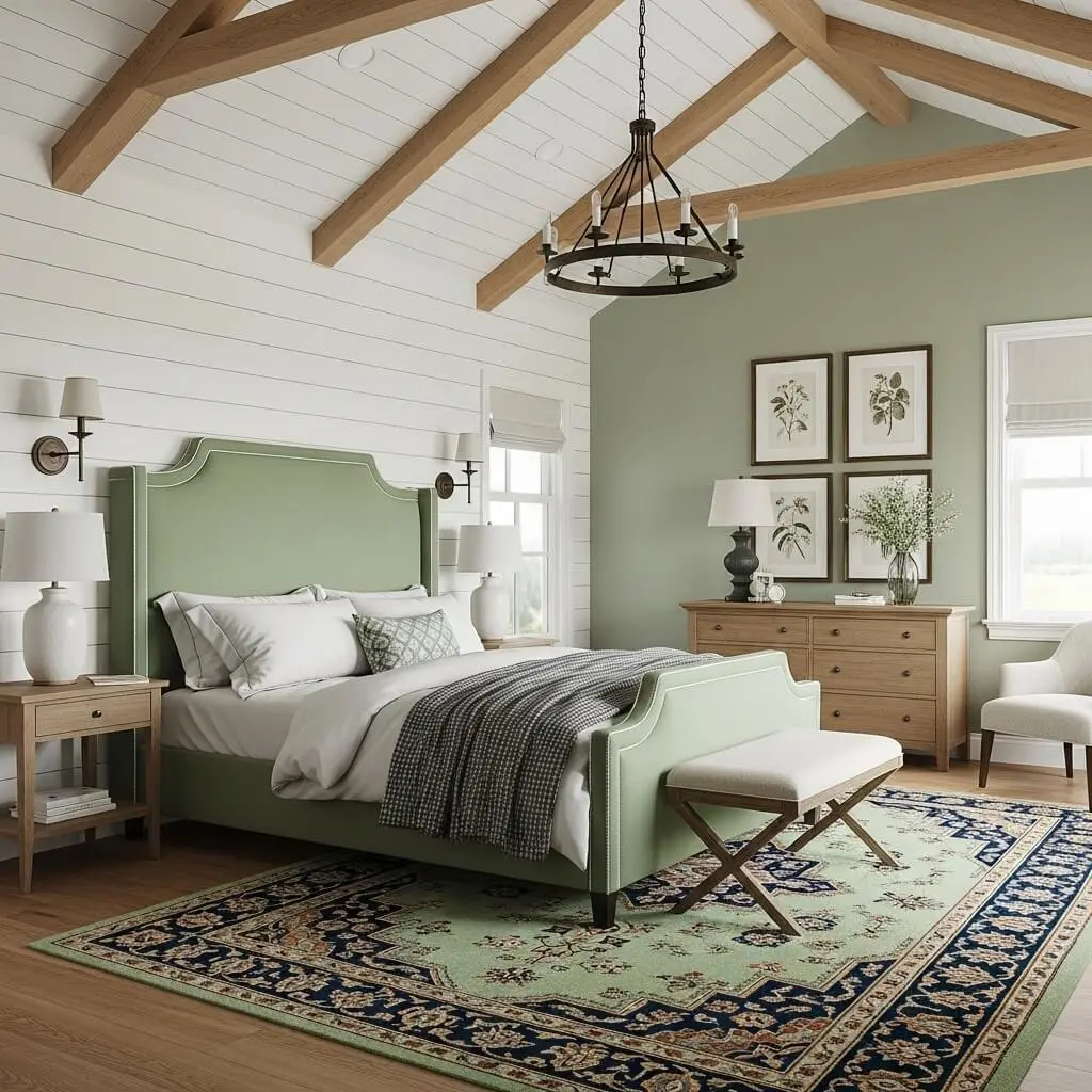 21 Stunning Sage Green Farmhouse Bedroom Ideas You Can't Resist 22 sage green farmhouse bedroom