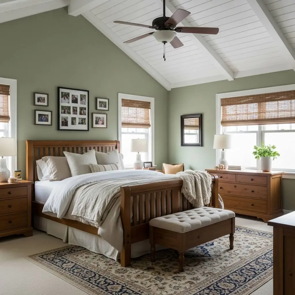 21 Stunning Sage Green Farmhouse Bedroom Ideas You Can't Resist 19 sage green farmhouse bedroom