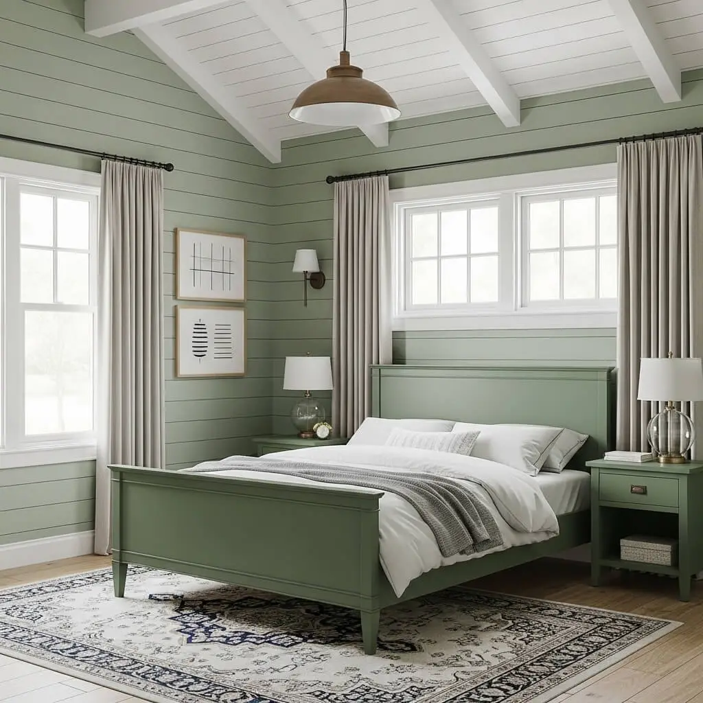21 Stunning Sage Green Farmhouse Bedroom Ideas You Can't Resist 10 sage green farmhouse bedroom