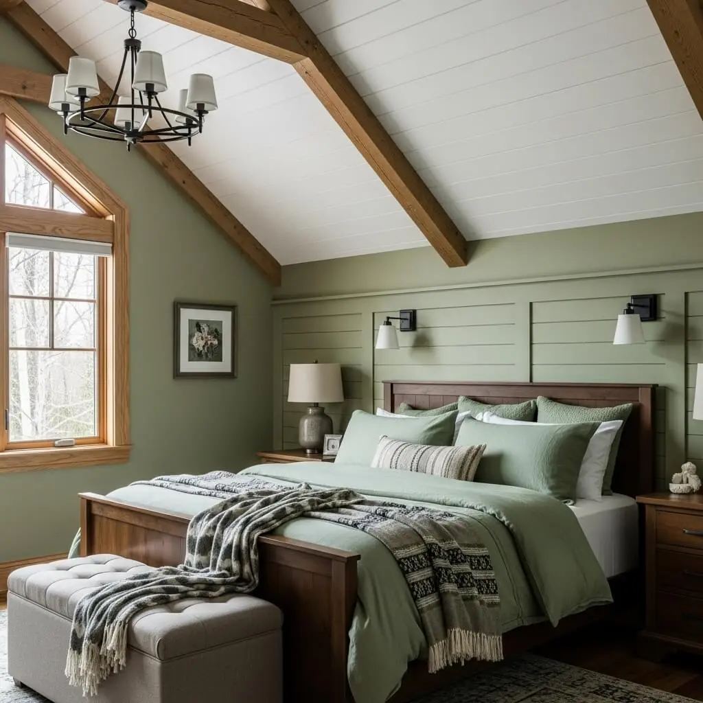 21 Stunning Sage Green Farmhouse Bedroom Ideas You Can't Resist 4 sage green farmhouse bedroom