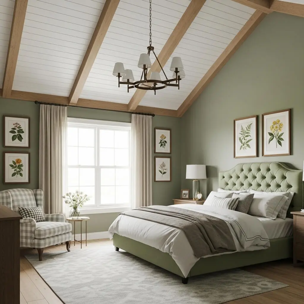 21 Stunning Sage Green Farmhouse Bedroom Ideas You Can't Resist 21 sage green farmhouse bedroom