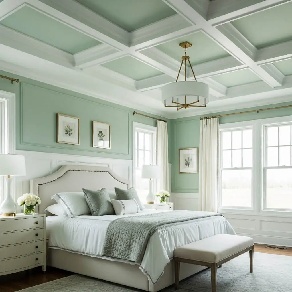 21 Stunning Sage Green Farmhouse Bedroom Ideas You Can't Resist 14 sage green farmhouse bedroom