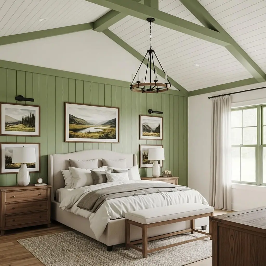 21 Stunning Sage Green Farmhouse Bedroom Ideas You Can't Resist 17 sage green farmhouse bedroom