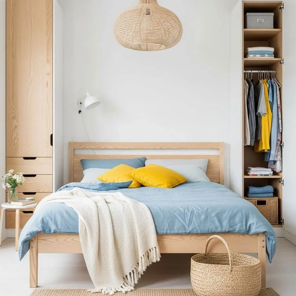 23 Brilliant Blue and Yellow Bedroom Ideas to Brighten Your Space 18 Scandinavian Simplicity With Sunny Accents