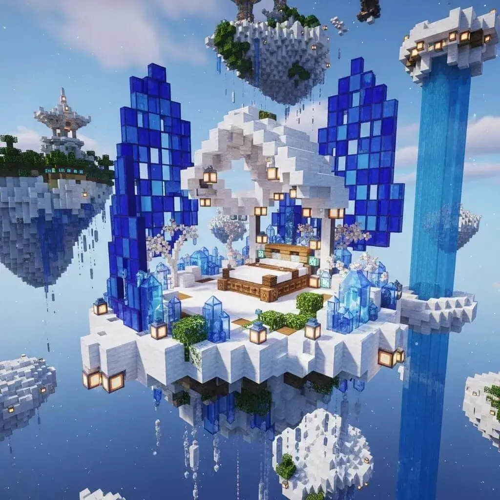 25 Powerful Minecraft Bedroom Ideas to Transform Your Blocky World 20 Sky Minecraft Bedroom on Floating Islands