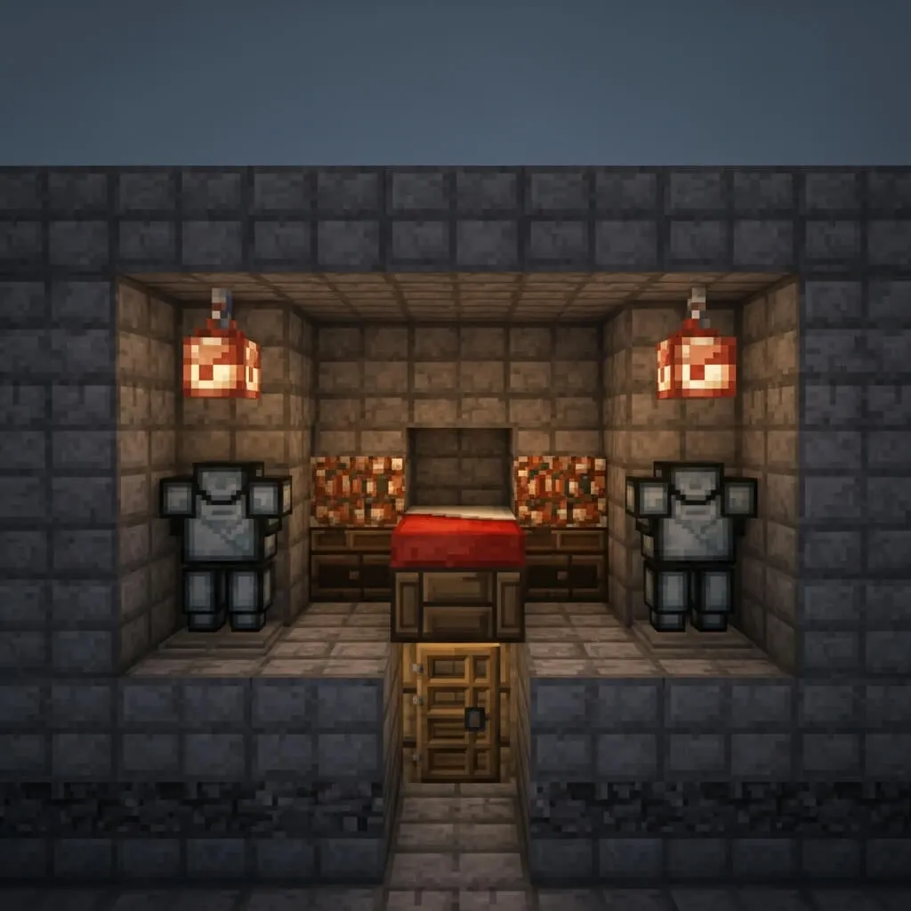 25 Powerful Minecraft Bedroom Ideas to Transform Your Blocky World 3 Underground Bunker Bedroom Design Minecraft Style