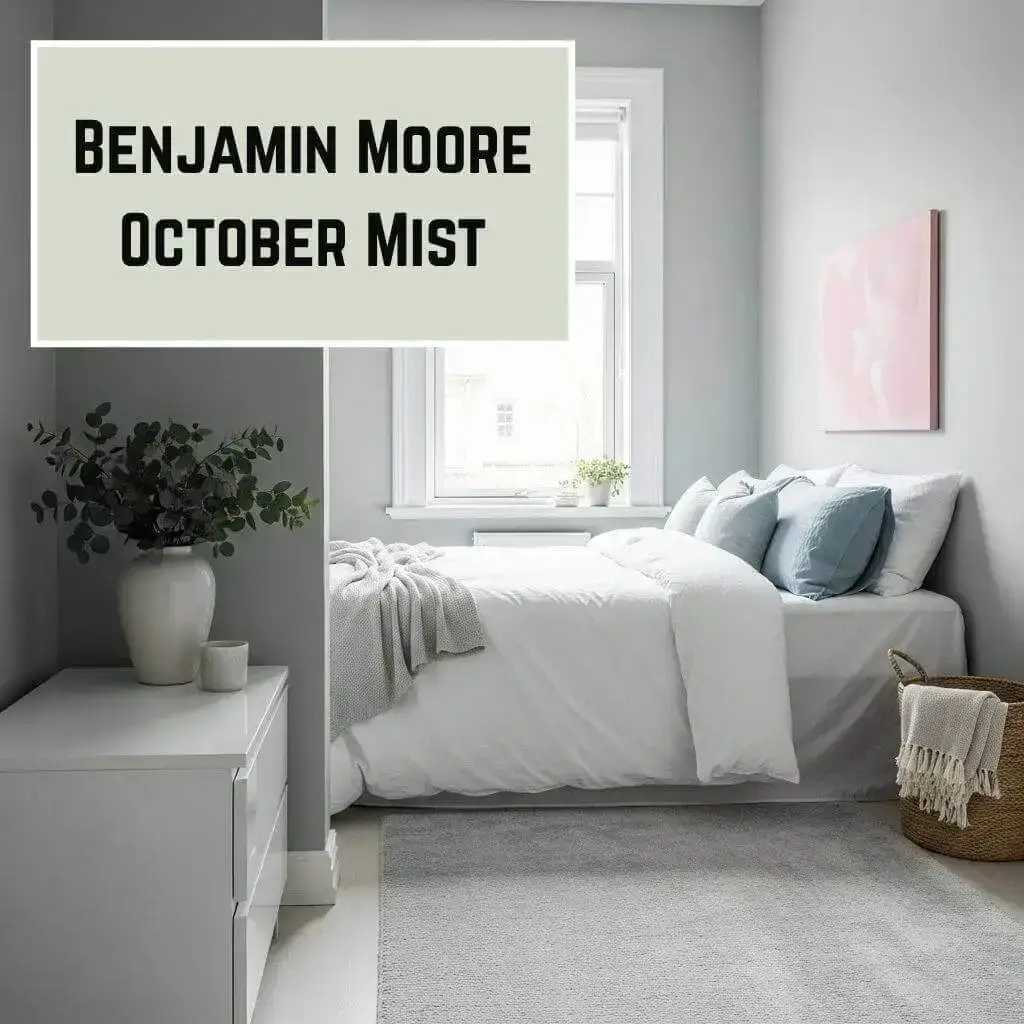 10 Best Sage Green Paint Colors for a Dreamy Bedroom Makeover 2 Benjamin Moore October Mist