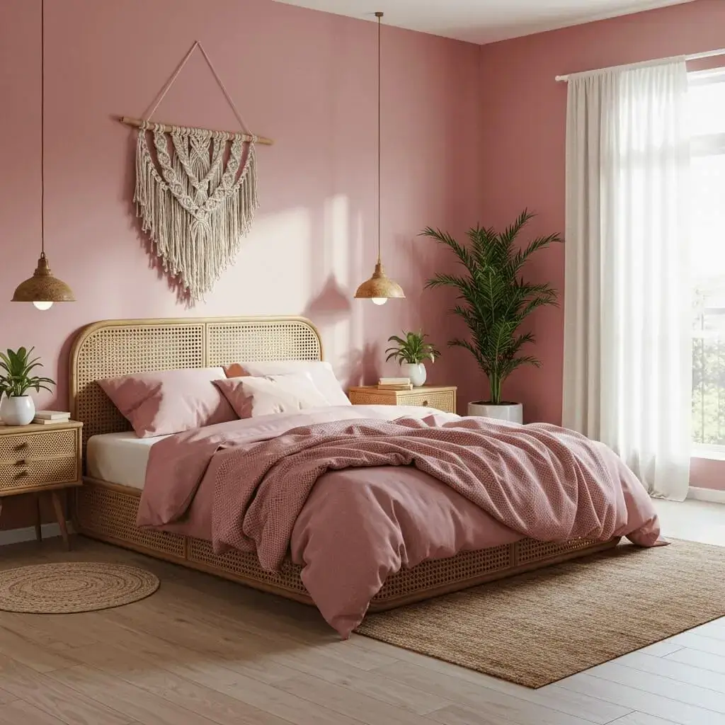 Bohemian Pink with Woven Textures