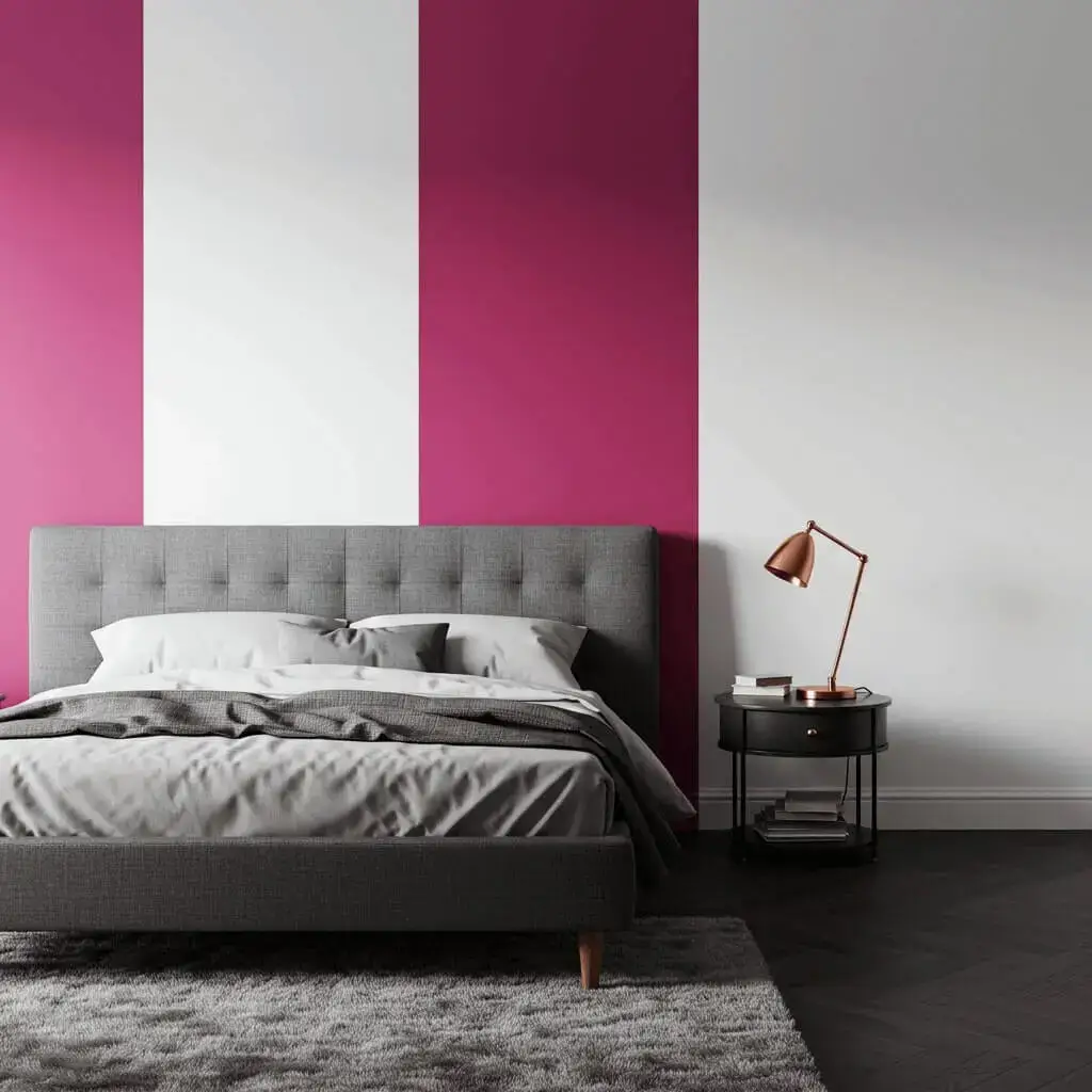 Bold Fuchsia Feature Wall for Drama