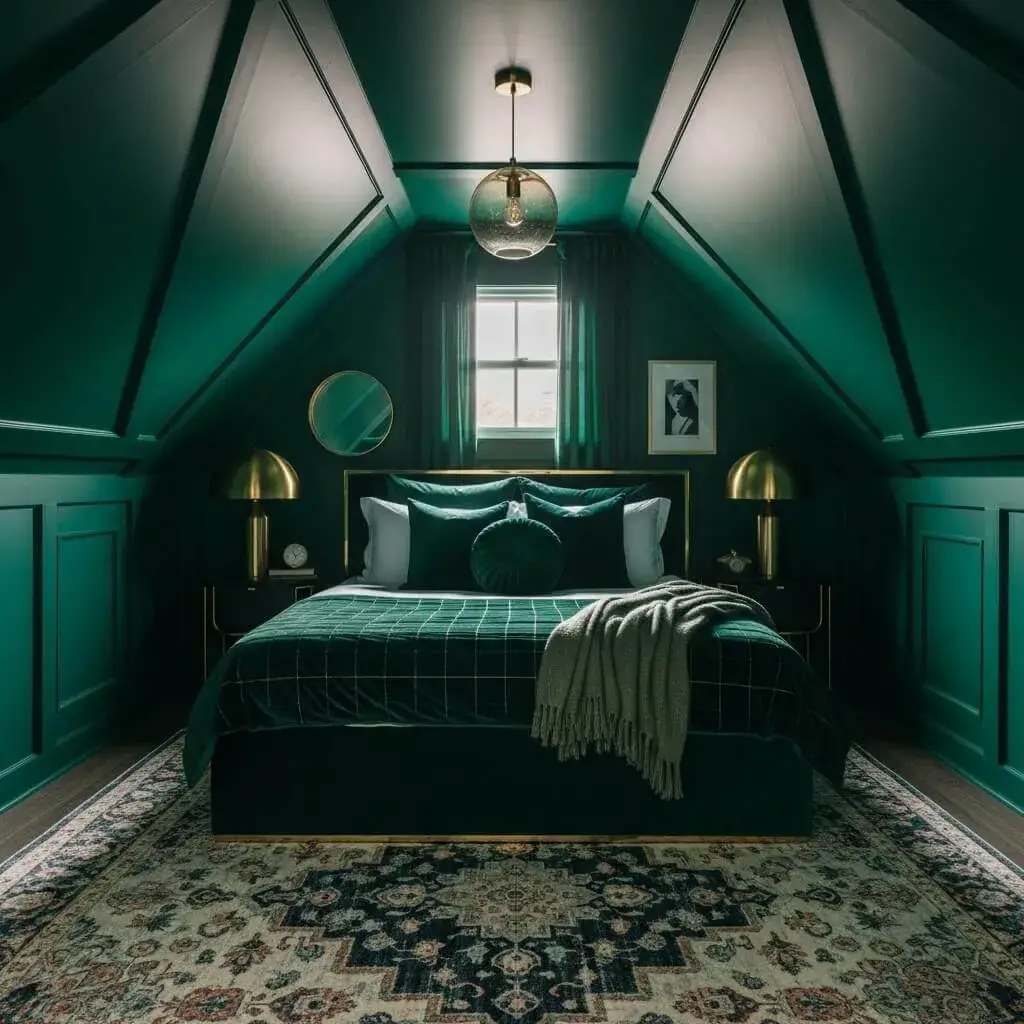 Color Drenched Attic Bedrooms