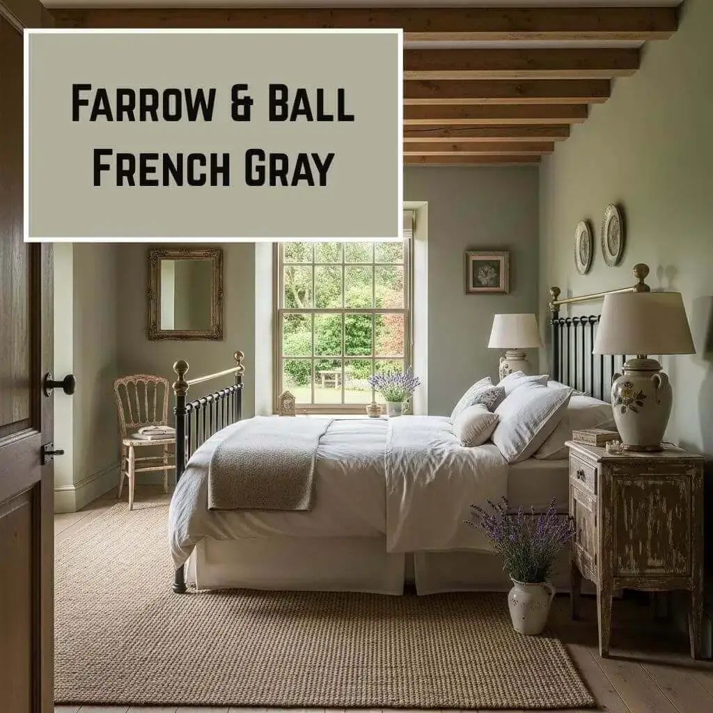 10 Best Sage Green Paint Colors for a Dreamy Bedroom Makeover 4 Farrow & Ball French Gray