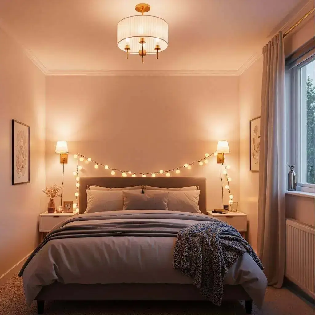 Brilliant Small Bedroom Decor Tips That’ll Totally Transform Your Space 3 Let Lighting Do the Heavy Lifting