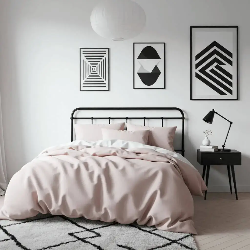 22 Stunning Pink and Black Bedroom Ideas That Will Blow You Away 3 Minimalist Pink and Black Bedroom Design