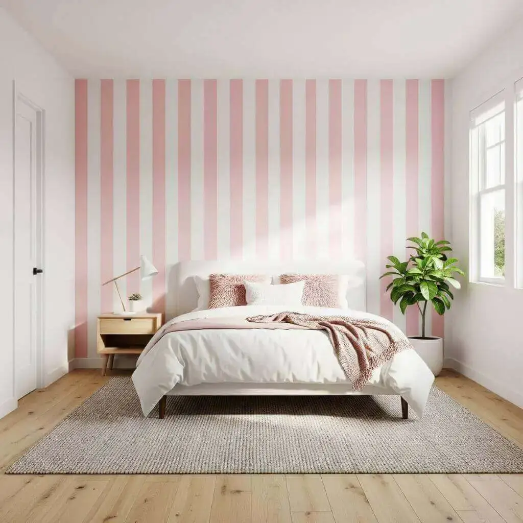 Pink and White Stripes for Playful Charm