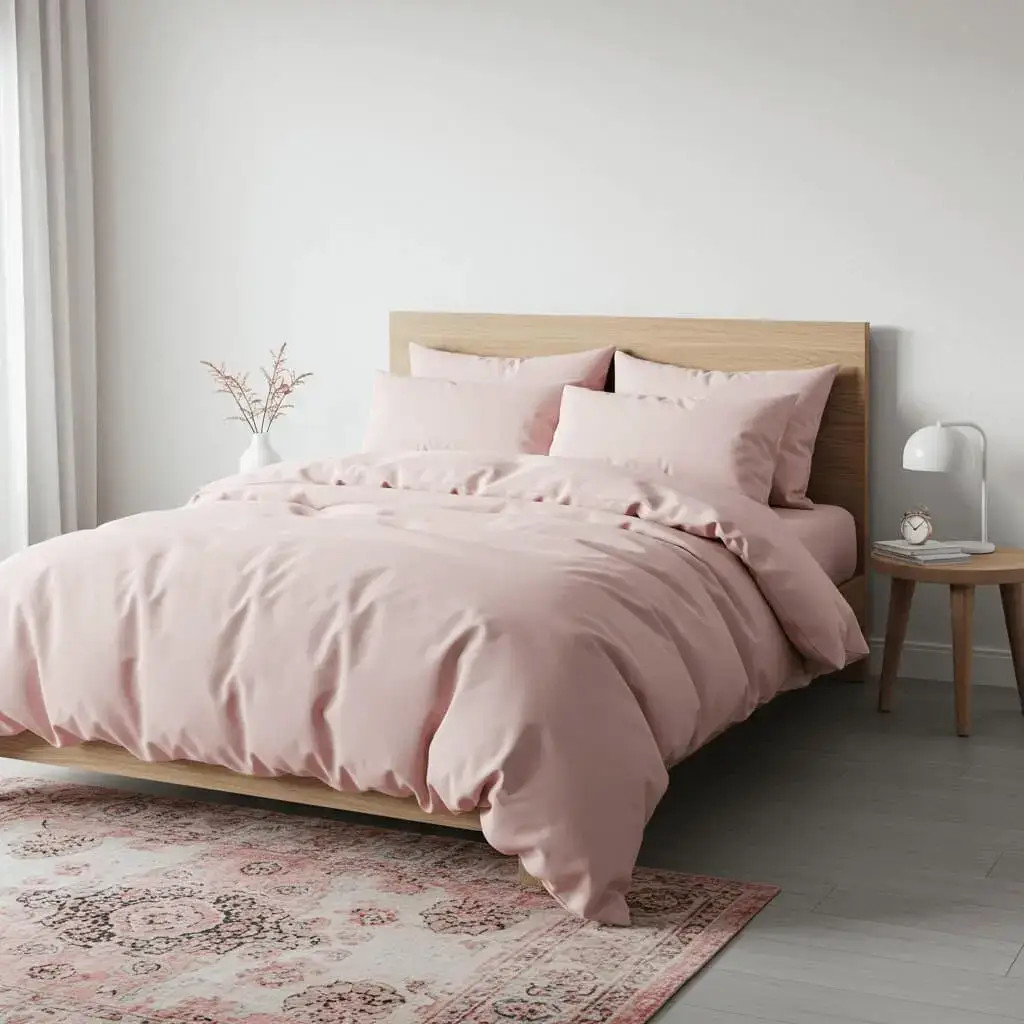 Pink Bedding for an Easy Update