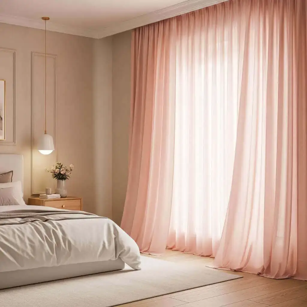 Pink Curtains for a Soft Touch