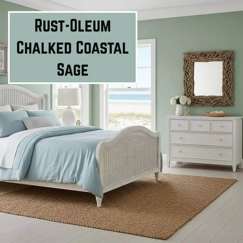 10 Best Sage Green Paint Colors for a Dreamy Bedroom Makeover 10 Rust-Oleum Chalked Coastal Sage