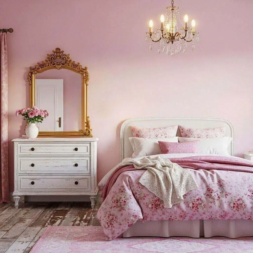 Vintage Pink with Antique Accents
